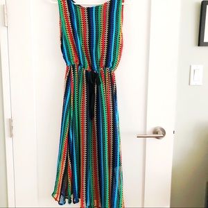 Rainbow color dress from Anthropologie